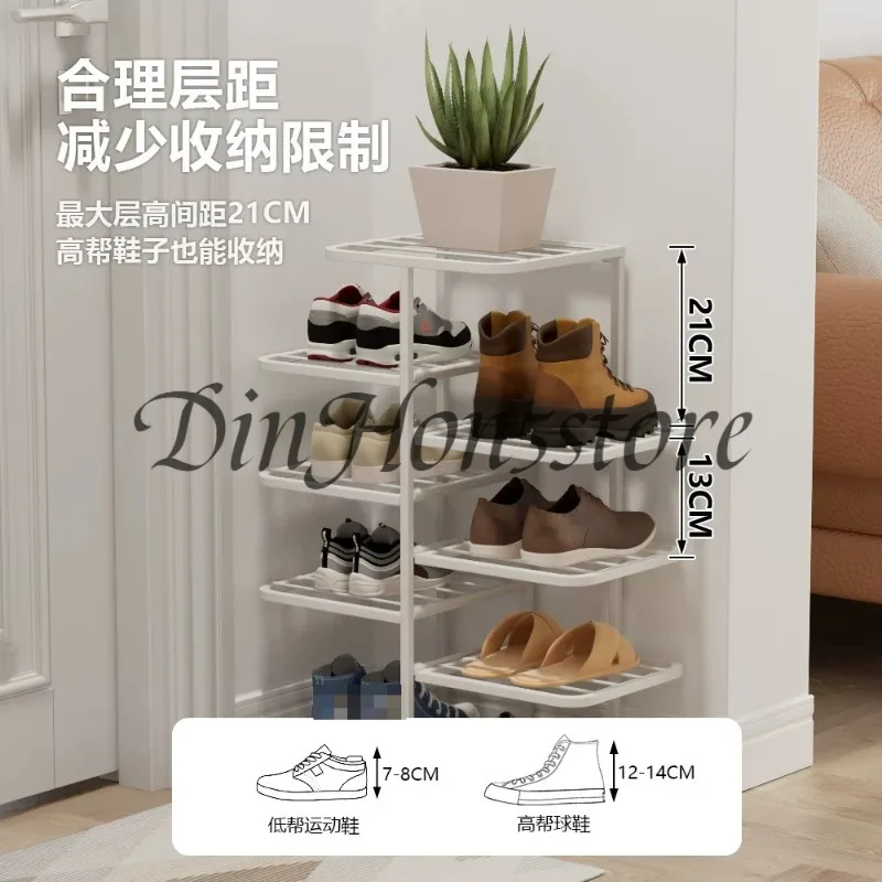 Large Capacity Interlocking Multi Layer Shoe Rack Iron Simple Indoor Doorway Storage Organizer for Small Home