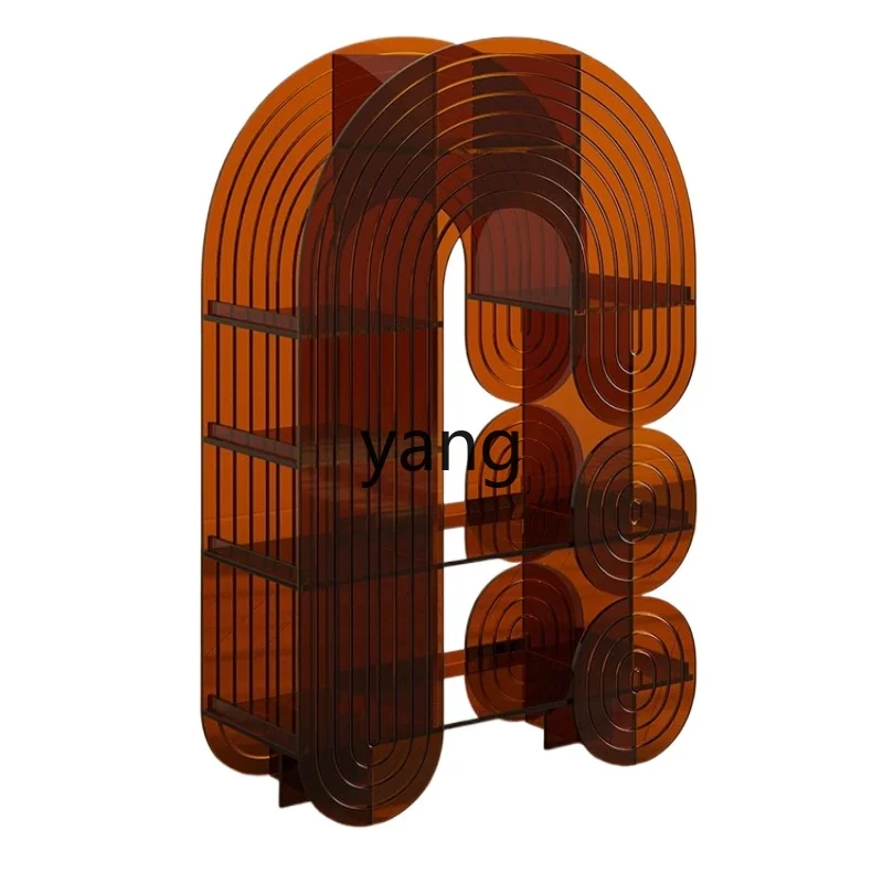 LH retro style creative acrylic magazine bookshelf living room decorative side cabinet multi-layer shelf