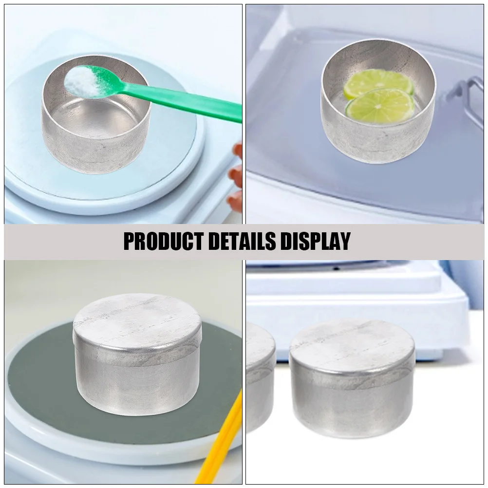 2 قطعة الألومنيوم جولة معدن وزن الجرار التربة تخزين الحاويات مختبر عينة أصحاب التربة وزن أصحاب صندوق مستدير