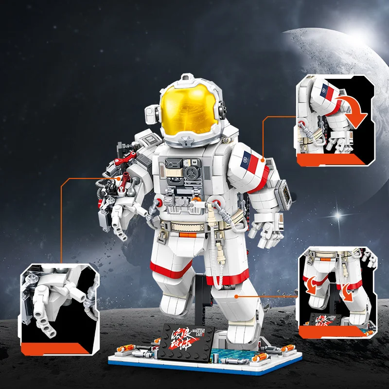 Briques d'astronome créatives pour enfants, méga figurines, modèle beurre, exploration spatiale, construction, construction, nuits dos, jouets, cadeaux