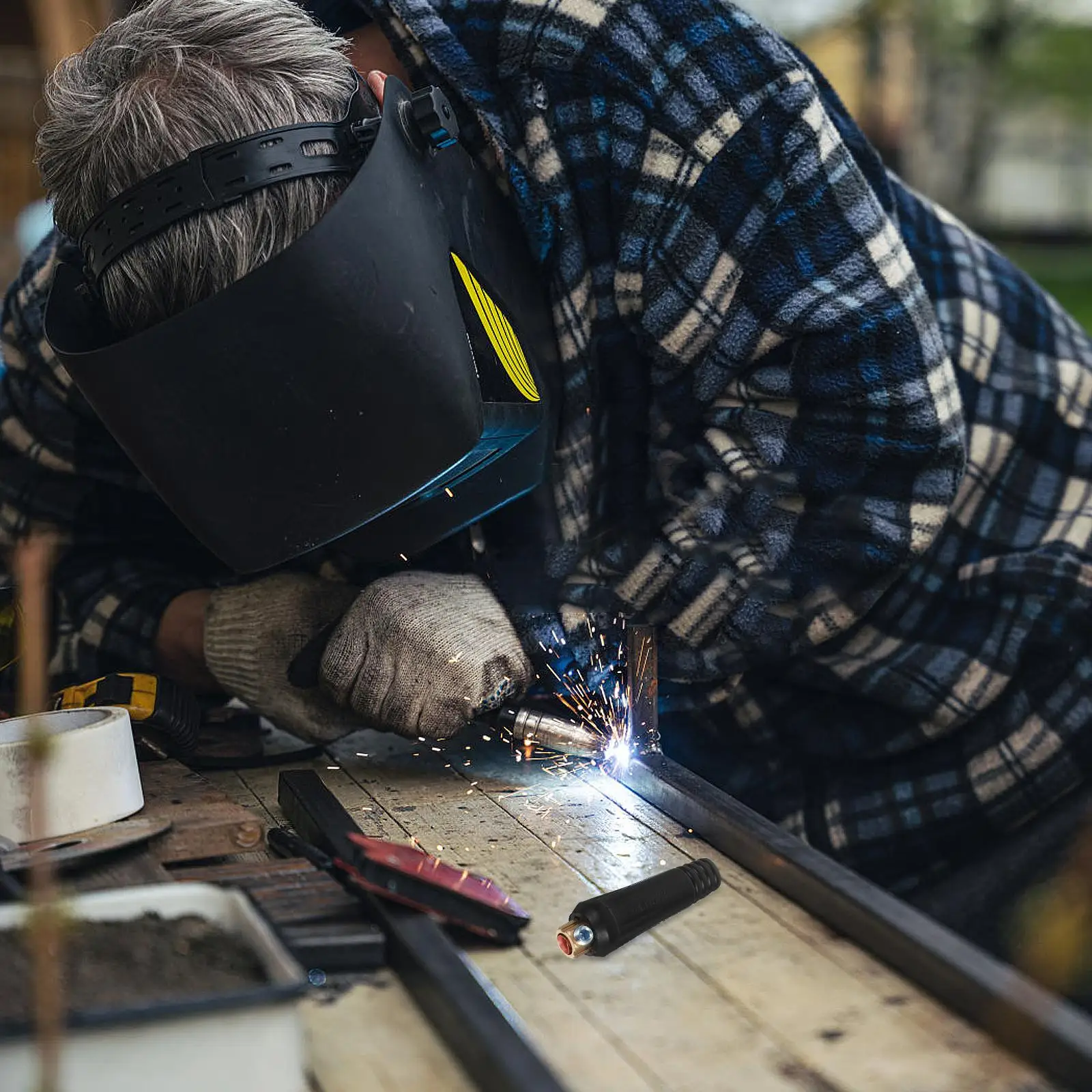 Złącza przewodów Gniazdo spawarki Panel kablowy elektryczny Montaż miedzianej wtyczki temperatury