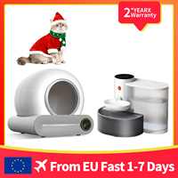 Automatic Self-Cleaning Cat Litter Box 65L with APP Control & 3L Smart Pet Water Fountain No Filter Ultra Quiet & Large Capacity