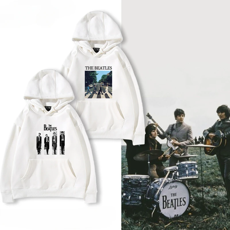 The Beatles band hoodies girls hooded hoodies band tops casual loose street style tops women\'s tops fashion sweater