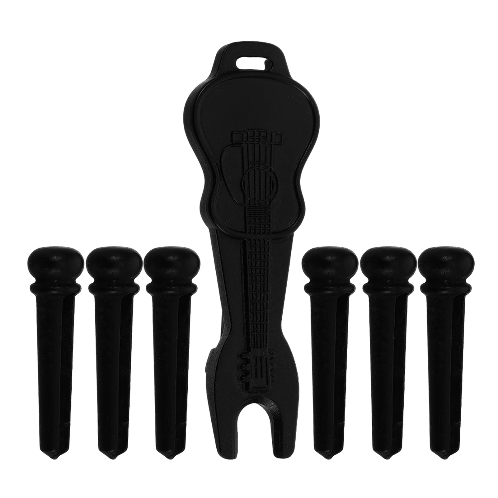 

1set 1Set Acoustic Bridge Pins Slotted Ends With Pin Puller Tool String Replacement Kit Easy Durable Practical Fit Guitar Parts
