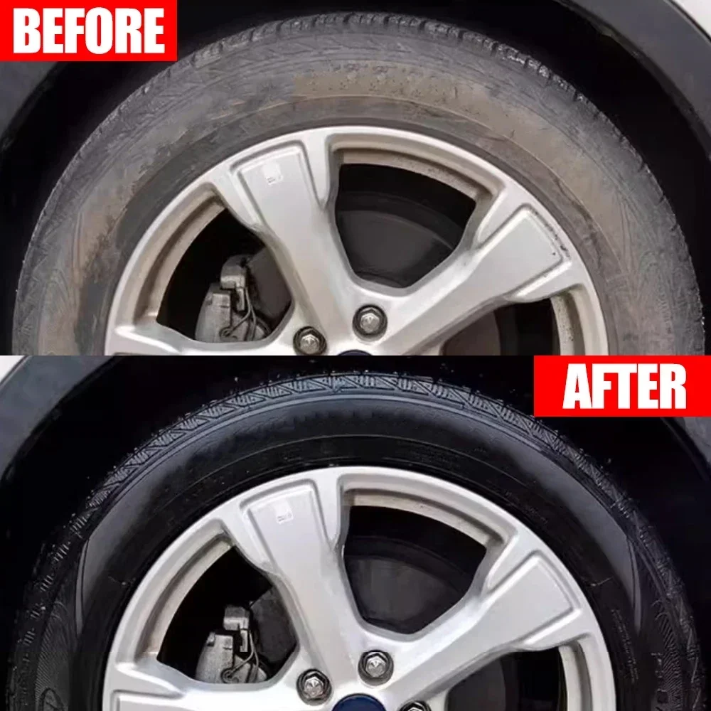 Car Tire Coating Agent Rubber Tyre Cleaning Retreading Dressing Spray Anti Cracking Long-lasting Protection Wax Tire Repair Tool