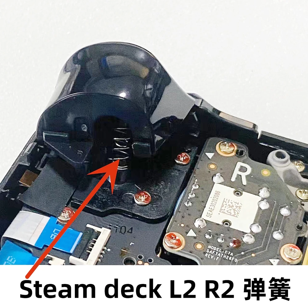 5 uds Joystick botón izquierdo derecho resorte de Metal incorporado para consola Steam Deck L2R2 resorte de botón L2R2 gatillo L1 R1 L2 R2