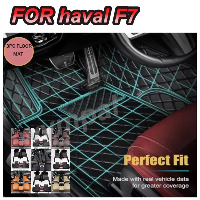 

LUXURY Car floor mats for haval F7 2019 2020 2021 Custom Auto Foot Pads