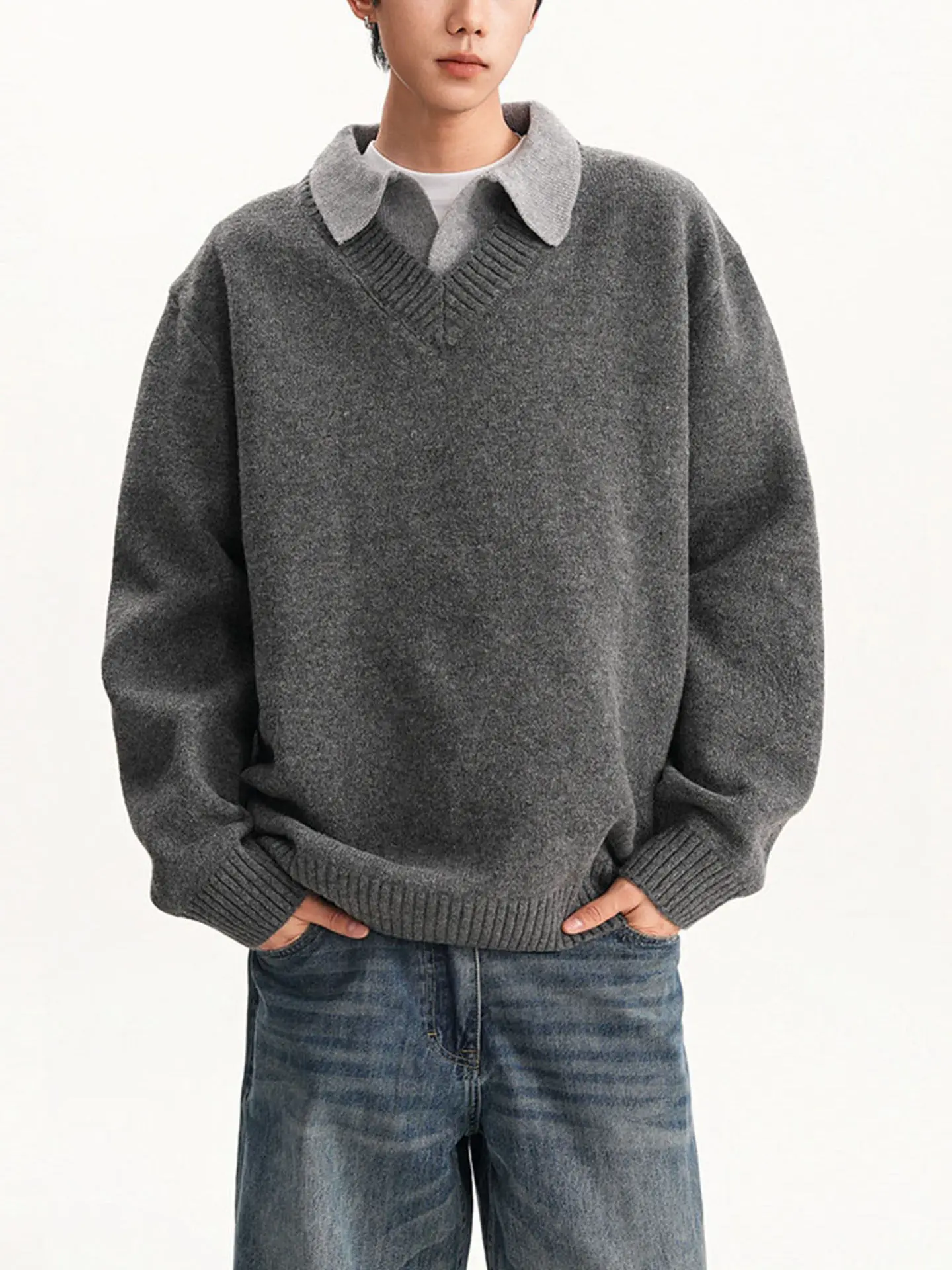 

Мужские пуловеры с меховым воротником Eigener Text, с ромбовидным узором аргайл, для гольфа, в стиле преппи, элегантные, ультралегкие, дышащие, повседневные, шерстяные