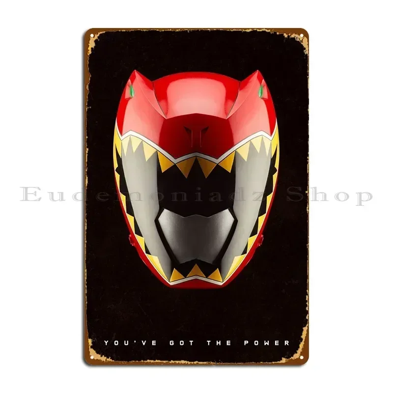 Dino Charge Red Ranger Metal Plaque Poster Designer Mural Create Classic Create Tin Sign Poster