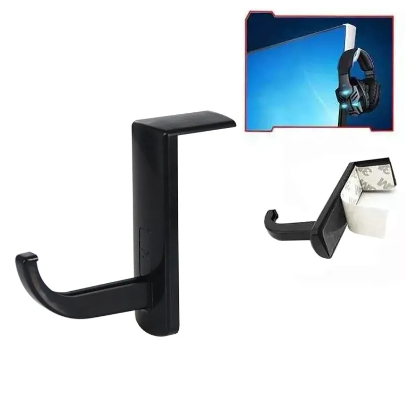 

1/5pcs Universal Headphones Stand Headphone Headset Hanger Punch-free Wall Mounted PC Monitor Earphone Stand Rack Hook Holder