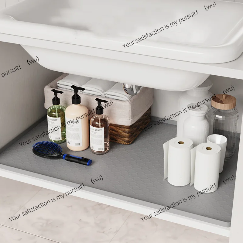 Waterproof sink kitchen leak-proof silicone cooking mat, thermal insulation pad, storage