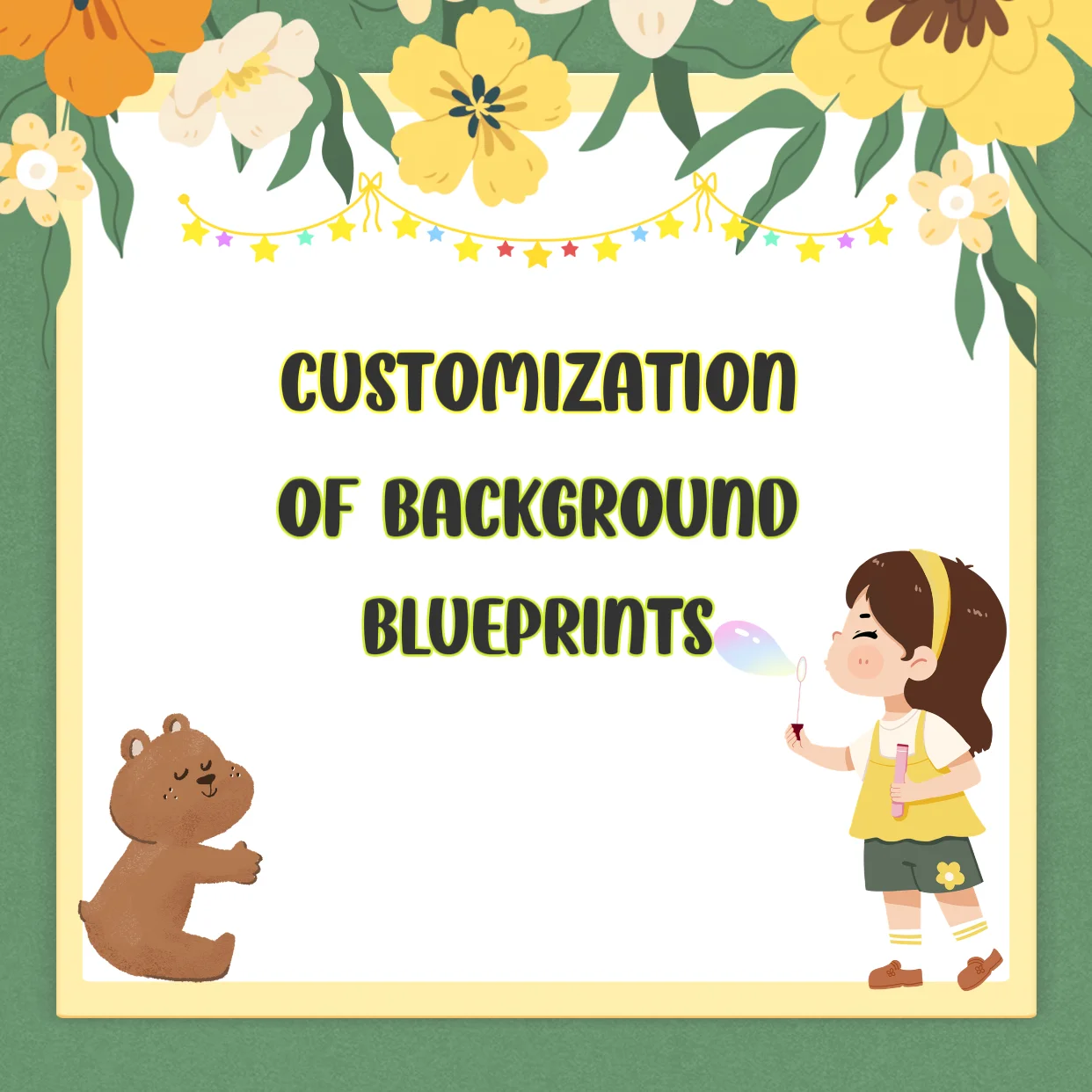 Customized background theme birthday party decoration background props  text images articles exclusively for babies and adults