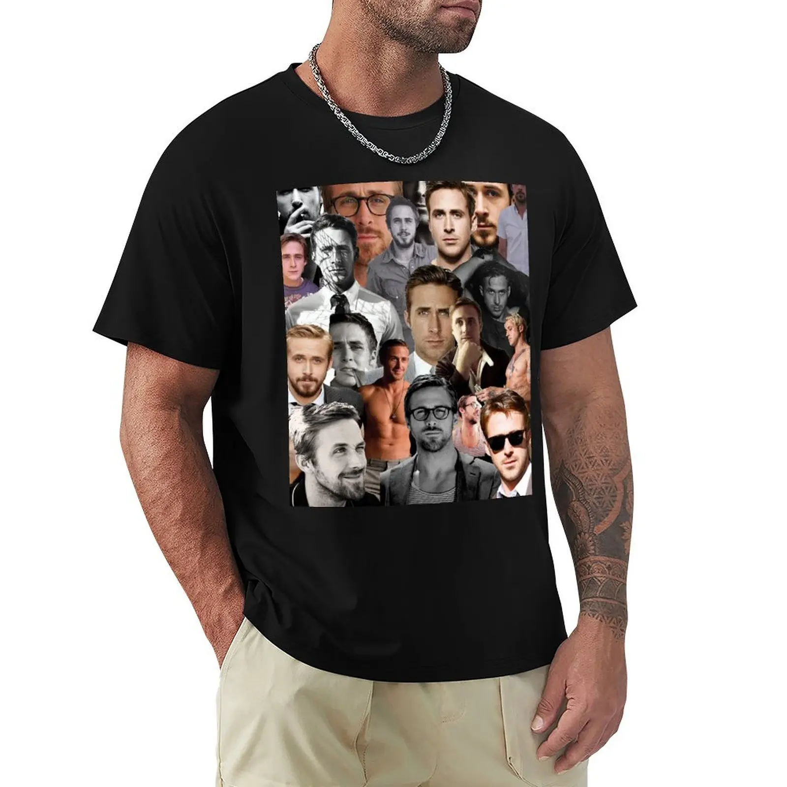Ryan Gosling Collage T-Shirt Stretch Fabric Comfort T-Shirt