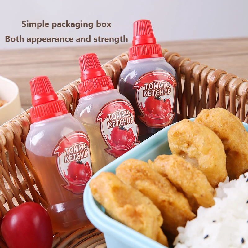 1/4Pcs Mini Portable Small Sauce Container Tomato Gravy Boat Salad Dressing Oil Spray Bottle Ketchup Honey Mustard