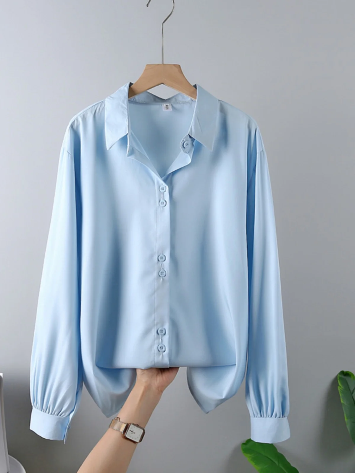 Ele Long Sve Damen Chiffon Irt Commute Profional Formal White Top Frühling Herbst Korean Sle Base Layer Top