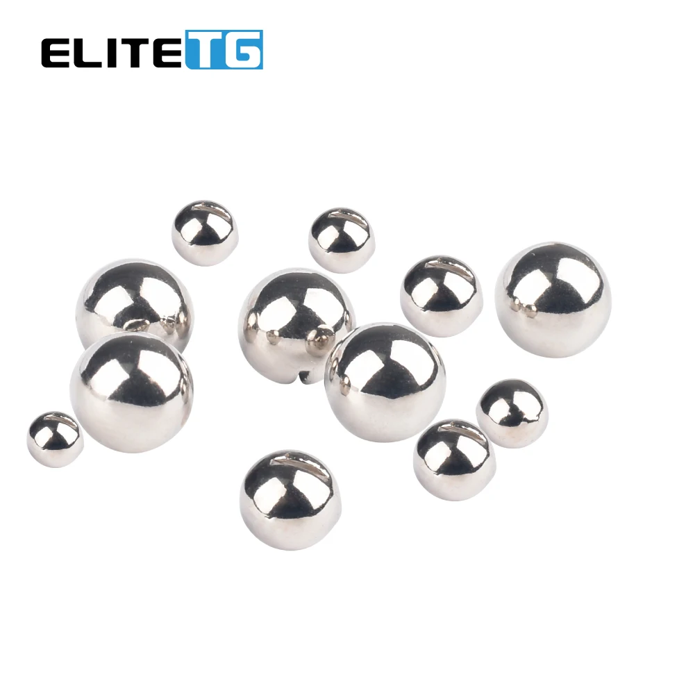 

Elite TG 20PCS Tungsten Ball Ice Jig Head 2.5mm 3mm 4mm 5mm 6mm 7mm 8mm DIY Without Hook lure Fishing for Bass Crappie Winter