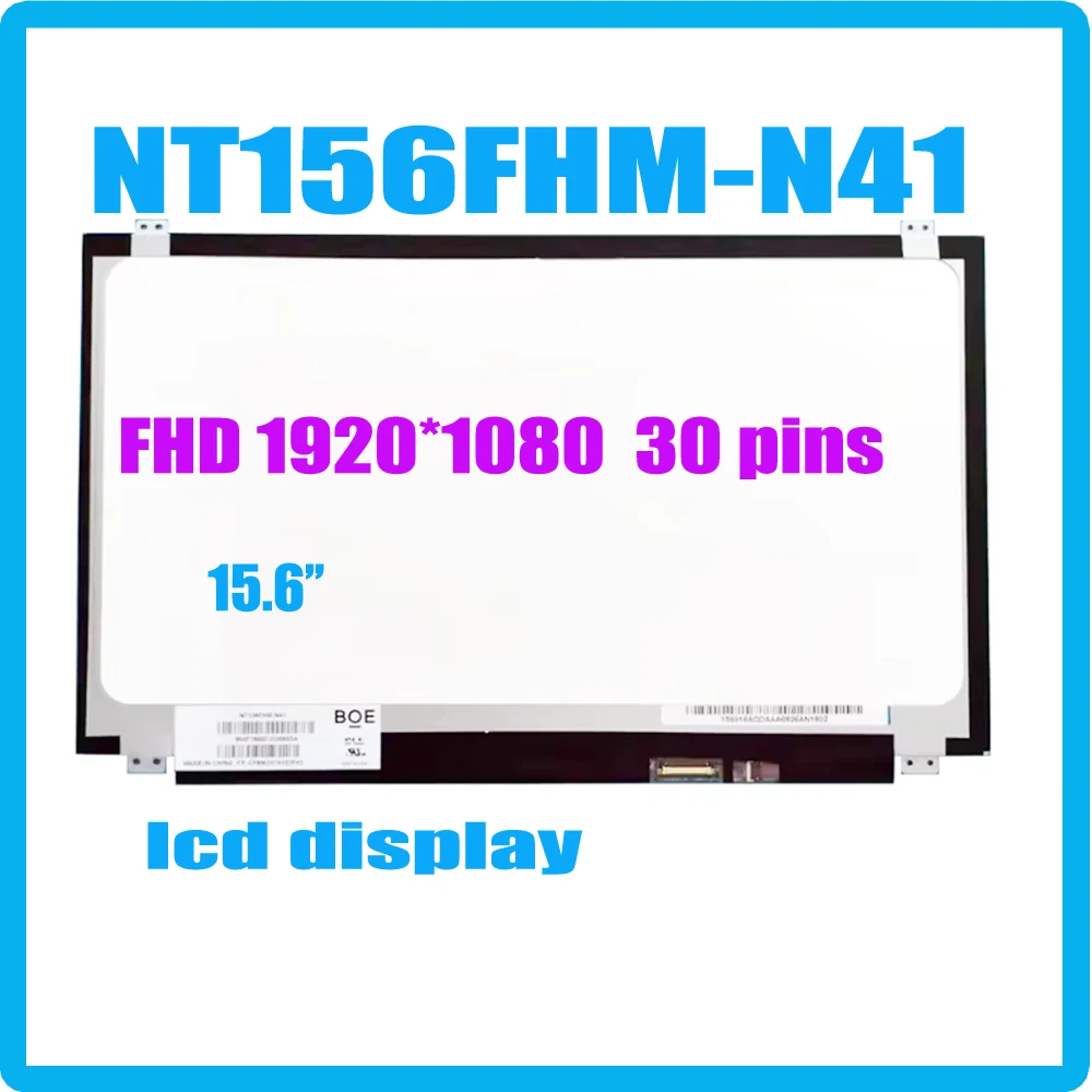 15.6 Inch FHD 1920X1080 30 Pin NT156FHM-N41 NT156FHM N41 Laptop Lcd Display Screen Replacement