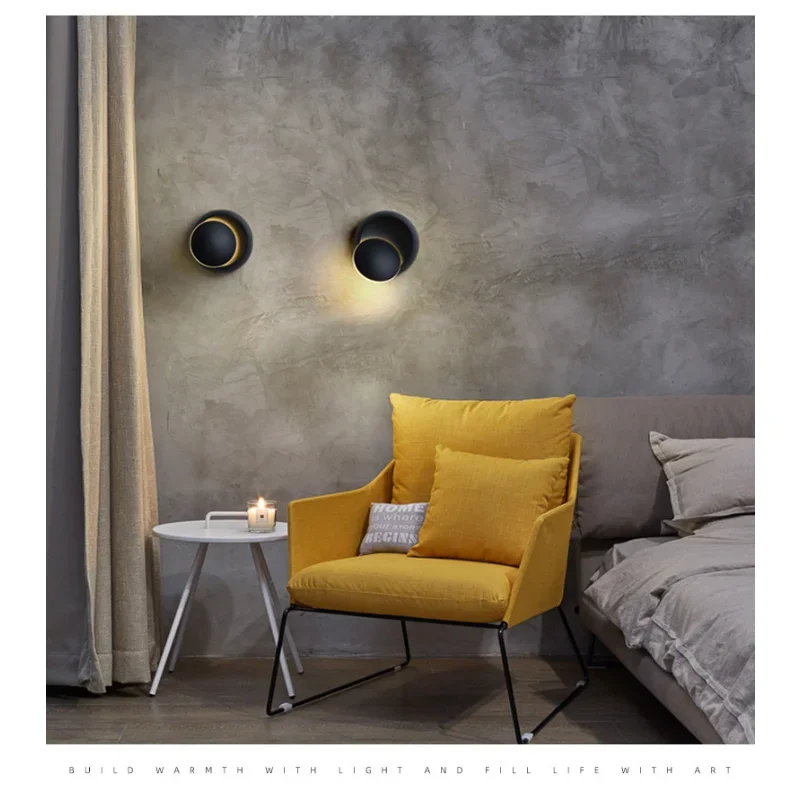 Modern Simple Wall Lamps Adjustable Bedroom Bedside Lamp Living Room Staircase Aisle Wall Light LED Decorate Wall Light