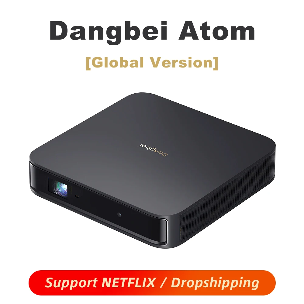 Dangbei Atom 1200 ISO Lumens Auto Focus Support 3D HDR 10 Google Tv Home Theater DLP 1080P Smart Mini Portable Laser Projector