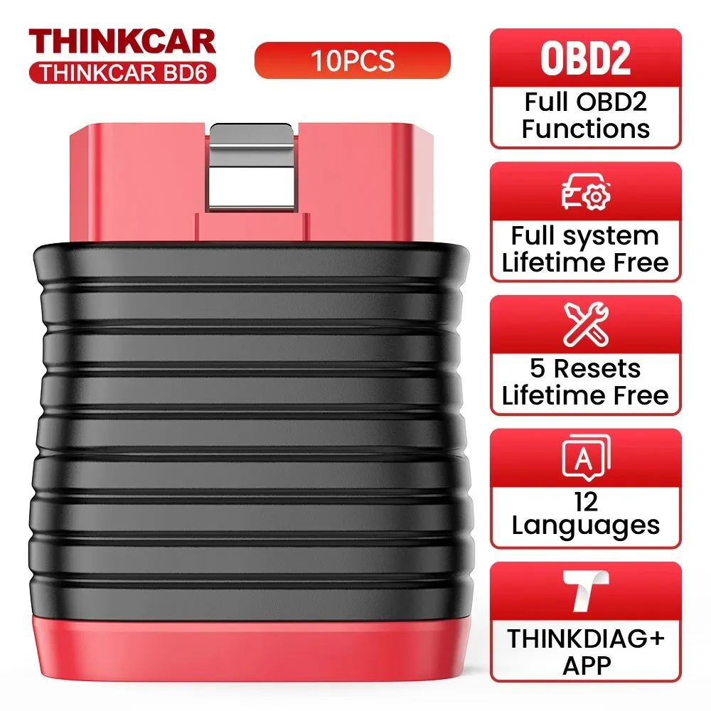 10/50PCS THINKCAR BD6 Auto OBD2 scanner tool full system car diagnostic tools code reader 5 resets function lifetime free