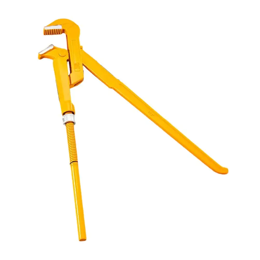 90 Degree Adjustable Pipe Wrench Pliers For Eagle Point Duty Plumbing Tool Alloy Steel Water Pump Pliers Yellow