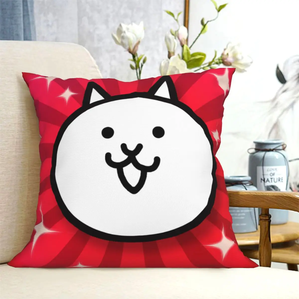 The Battle Cats 2 Cushion Pillow Cover Zipper Throw Pillow Cover Home Decoration Accessories Customizable