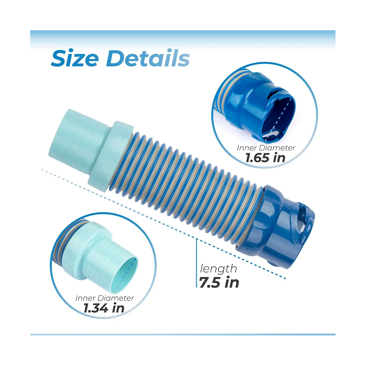 Adaptador de manguera de vacío para piscina, adaptador de manguera de succión para limpiador de piscina, Zodiac MX6 MX8