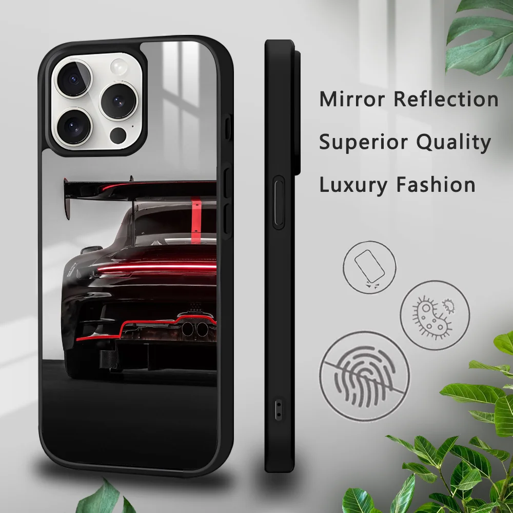 Sports GT3-RS Supercar-911 Phone Case For iPhone 16 15 14 13 12 11 Pro Xs Max Mini Plus Celulares Hard Funda