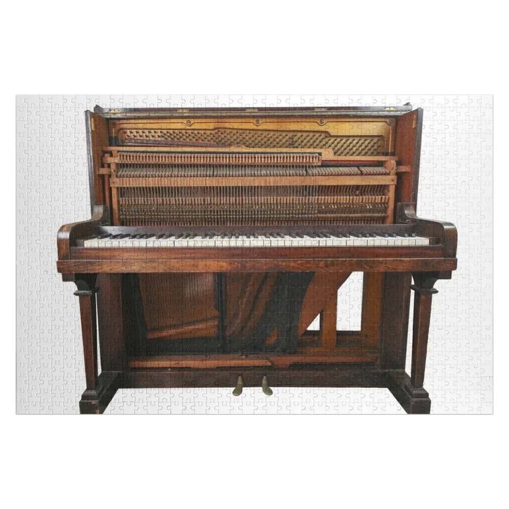 

Vintage Music Upright Oak Piano Number 1 Jigsaw Puzzle Wood Animals Personalized Photo Gift Personalize Puzzle