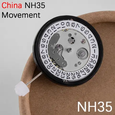 NH35 Movement Replace Japanese NH35 Movement Date At 3.0 6.0 O'clock Calendar High Precision China Automatic Mechanical NH35A