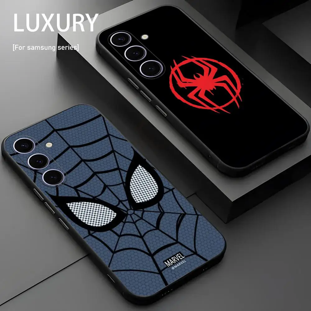 Man S-Spi-derES Movie Hot Phone Case For Samsung Galaxy S25 S24 S23 S22 S21 S20 Plus Ultra Note20 Soft Black