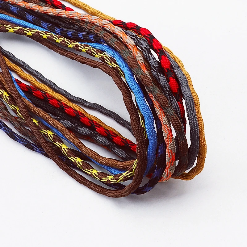 New Round Shoelaces Double Spherical Cross Woven Durable Sports Shoe Laces Outdoor Hiking Shoelace for Shoe Accessories 1 Pair