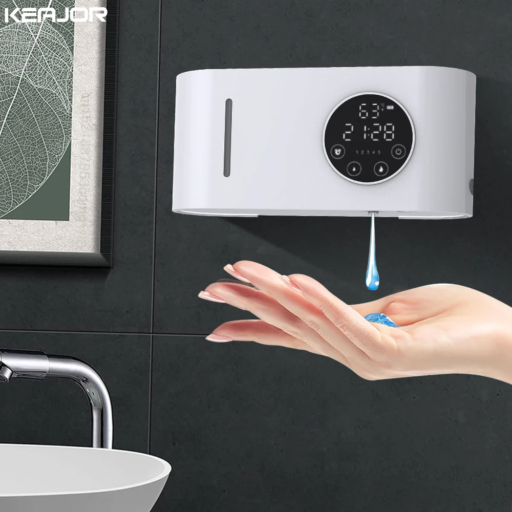 Automatic Soap Dispenser Touchless Sensor Liquid Soap Dispenser 500ML Wall Mount Rechargeable Liquid Soap Dispenser for Bathroom