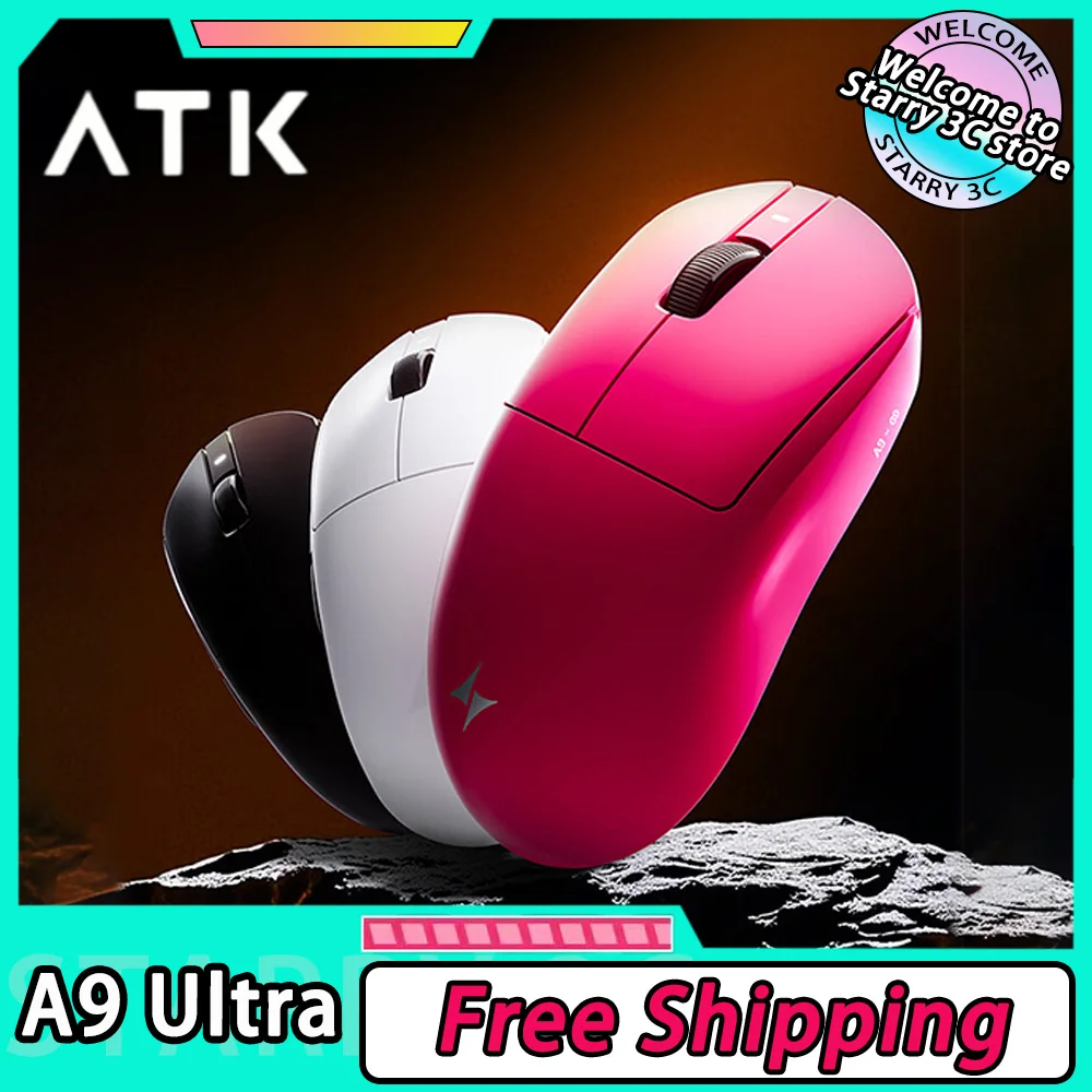 

Беспроводная игровая мышь ATK A9 Ultra A9/A9 SE/A9 Plus/A9 Pro Tri Mode 8K 53g Легкая игровая мышь для киберспорта ПК Пользовательский аксессуар