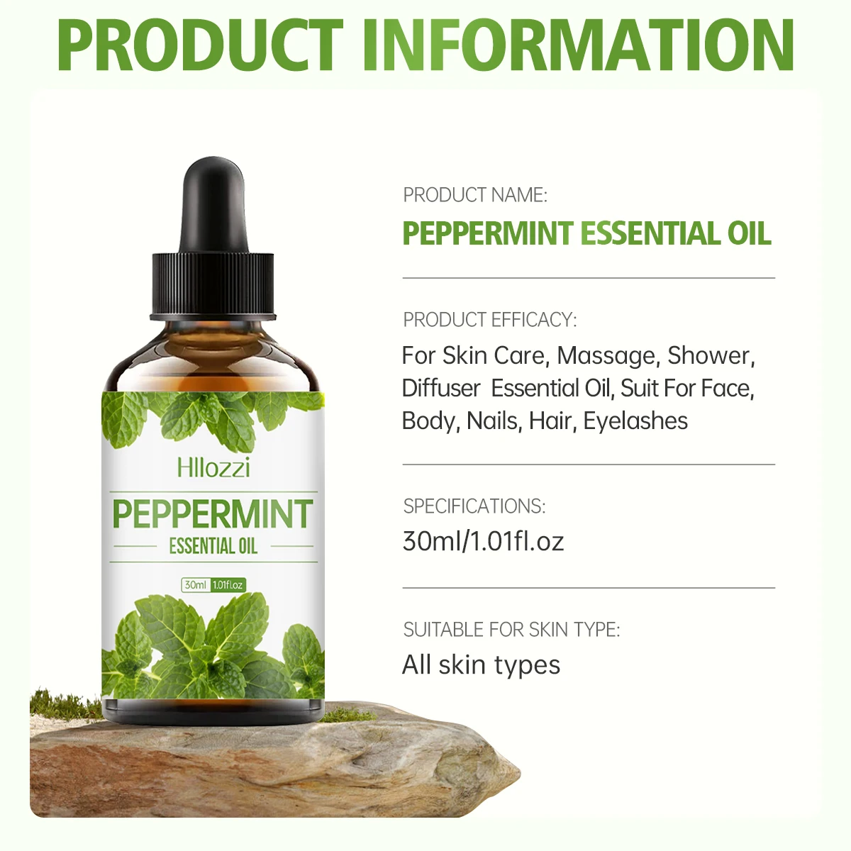 100ml/60ml/30ml Pfefferminz-Ätherisches Öl Feuchtigkeitsspendendes Multifunktionales Ätherisches Öl Aromatherapie-Kerze Auto-Diffusor – Detail 7