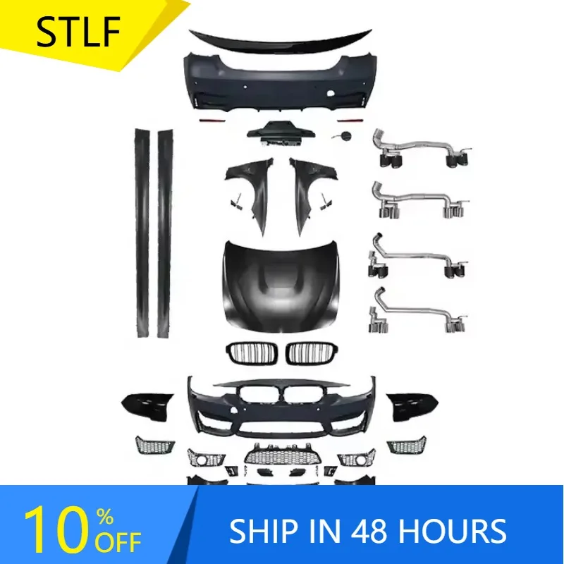 Zuimi High-end Zuimi High-end Suitable For F30 M3 Body Kit 2013-2018 Side Skirts Exhaust Pipe And Hood Fender Spoiler Grille F30