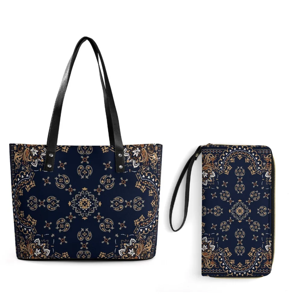 

Настраиваемая бандана, женская модная сумка на одно плечо, набор кошельков из искусственного материала, сумка, подходящая для постоянного использования