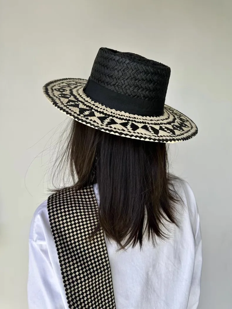 Vintage Mode Sommer Boho Stil Casual handgemachte breite Krempe Sonnenhut für Frauen und Männer Caps Urlaub Strand Sonnenhut Designer Hüte – Detail 15