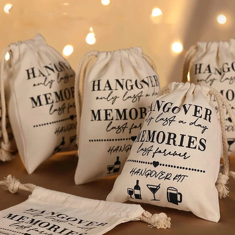 5pcs Hangover Kit Bags Bach Bachelor Bachelorette hen Party bridal shower wedding engagement 30th 40th 50th 60th birthday gift