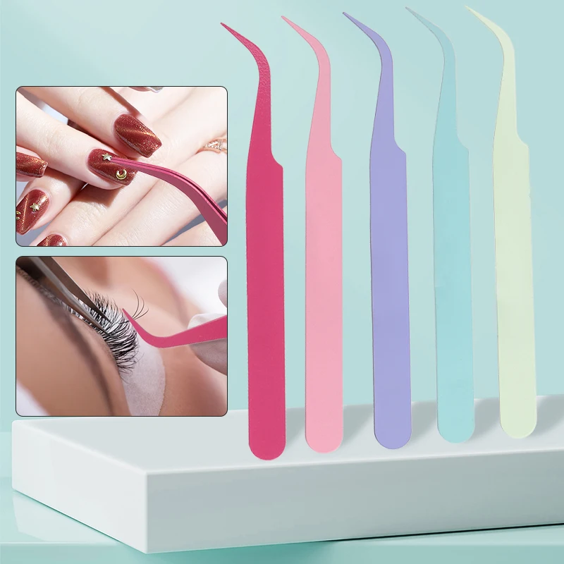 مسمار ديكور فني الرموش الملقط معكرون الملقط رمش تمديد سجل القصاصات ملصق الشريط اختيار DIY بها بنفسك الفولاذ كليب عدد وأدوات