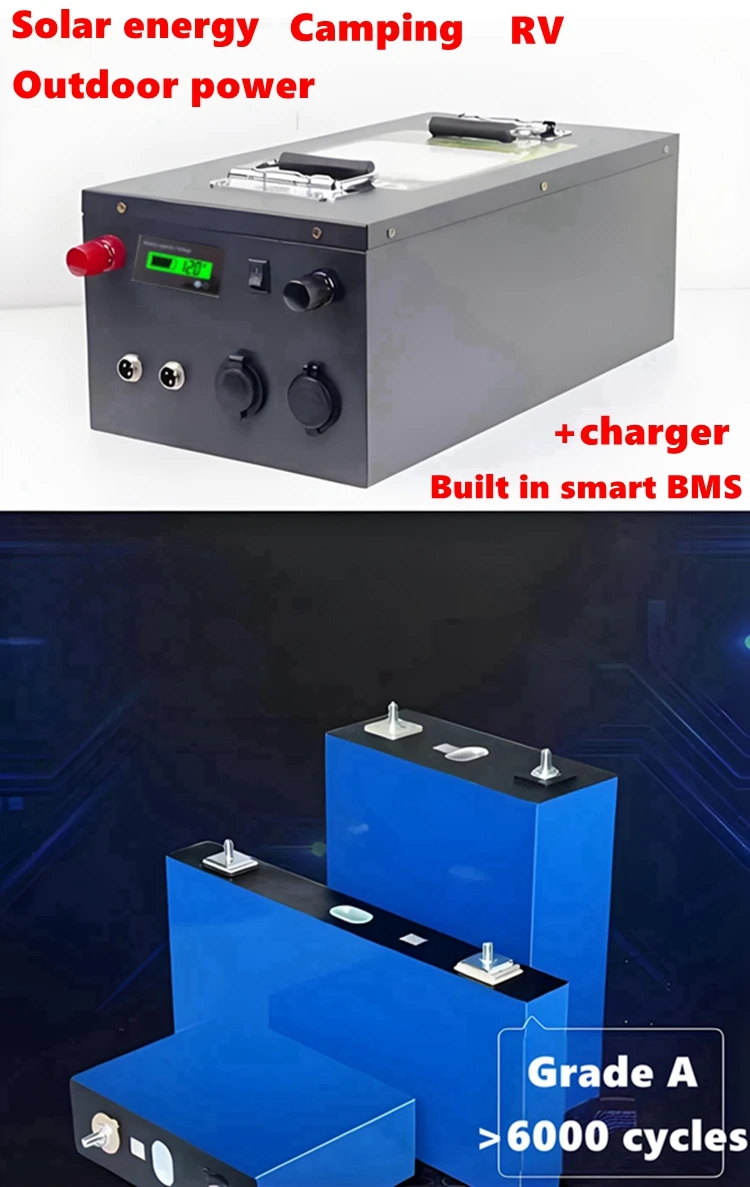 استبدل بطارية LiFePO4 للطاقة الشمسية 24 فولت 300 أمبير 500 أمبير في الساعة 600 أمبير في الساعة 800 أمبير 1000 أمبير مع BMS الذكية 6000 + دورات من الدرجة A طاقة خارجية
