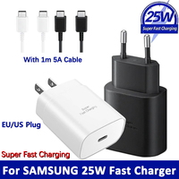 Samsung 25W Super Fast PD Charger Usb Type C Cargador Adapter For Galaxy S24 FE S23 S22 Note20 Ultra A55 A15 A35 A16 A06 A25 A05