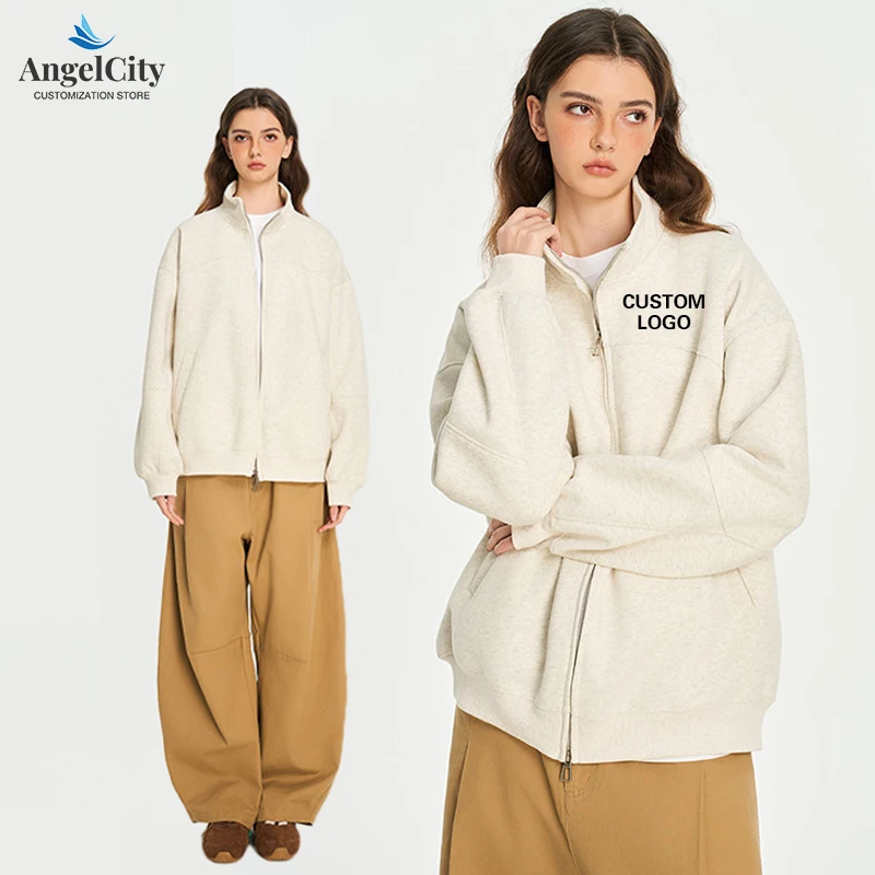 

Персонализированная куртка с логотипом унисекс, весенне-осенний стиль, свободный и высококачественный кардиган на молнии, толстовка с принтом имени