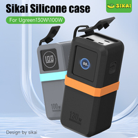 SIKAI Silicone Case for Ugreen 130W/100W 20000mAh Power Bank Portable Travel-Friendly Design with Data Cable Storage & Anti-Drop