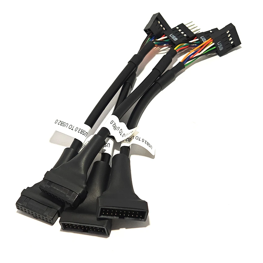 

20Pin 19Pin USB3.0 to 9Pin USB2.0 Motherboard Cable Adapter Male Female 480mbps Data Speed Computer Cable Connector For Host