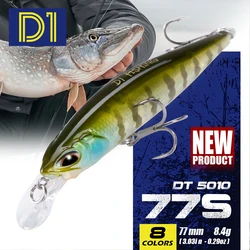 Señuelos D1 Realis Rozante Minnow, 77mm/8,4g, suspensión, 65mm/5g, Wobblers duros artificiales que se hunden para curricán, aparejos de trucha y lubina