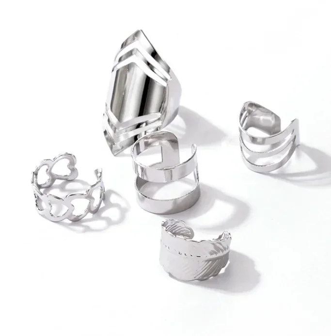 Delysia King  5-piece set of rings