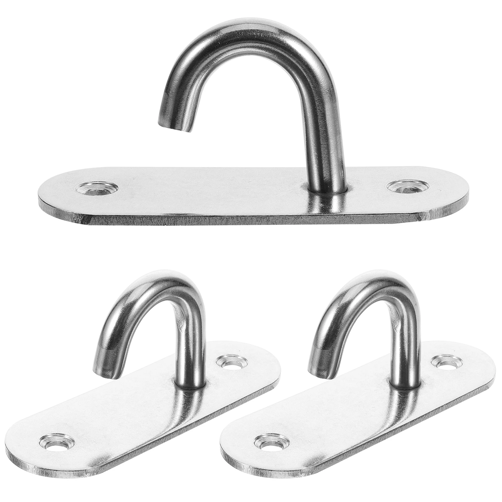 

3 Hooks Wall Anchor Heavy Duty Gym Workout Resistance Bands Home Fitness Stainless Steel Screw Set