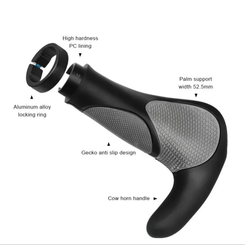 Bicycle Grips Comfy TPR Rubber MTB Cycling Ergonomic Soft Lock Mountain Bike Handlebar Casing Sheath Shock Absorption Hand Grips