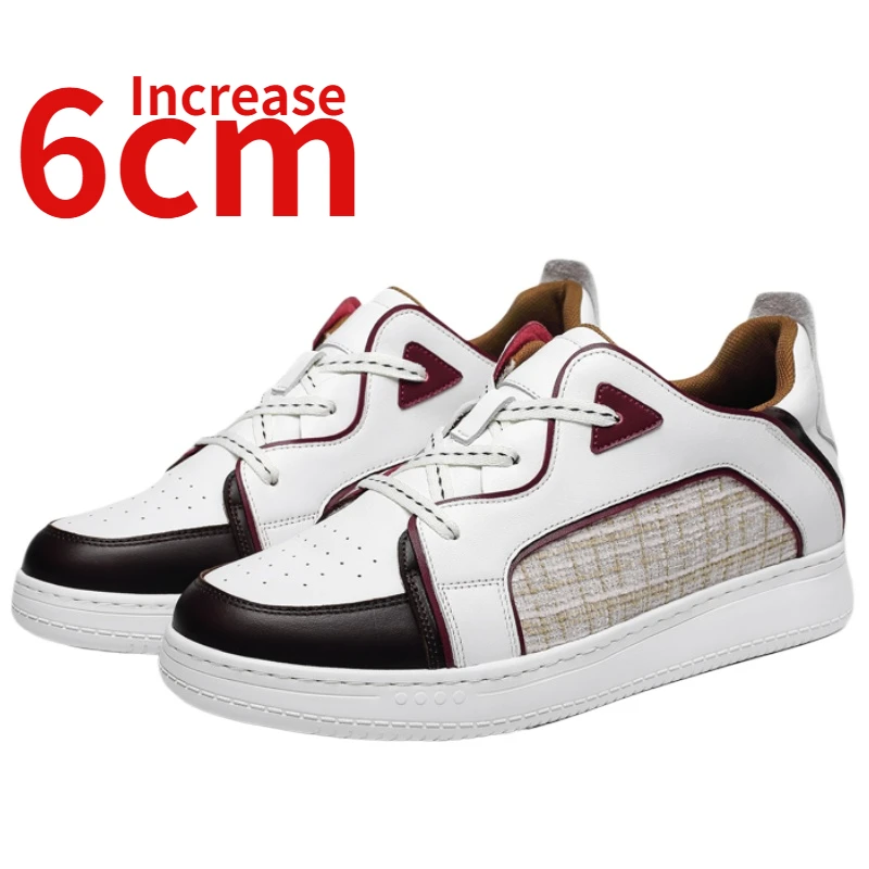 

Invisible Height Increasing Shoes for Men's 6cm Elevated Fashionable Casual Sports Board Shoe Comfortable Height Increased Shoes